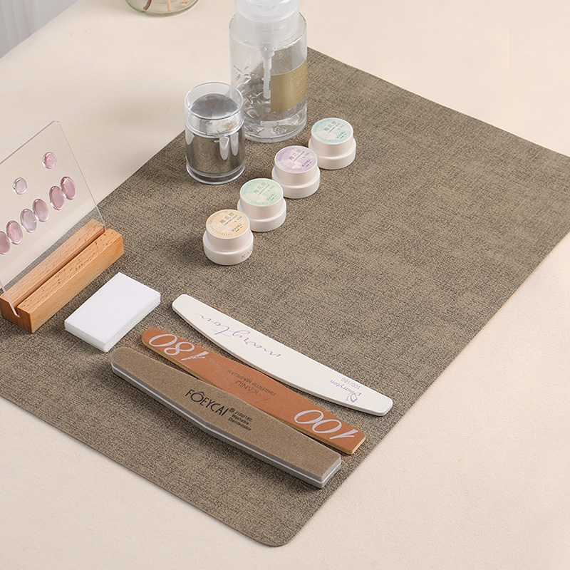 Leather Desk Pad - KANIU 43X30/60X42cm Leather Texture Nail Salon