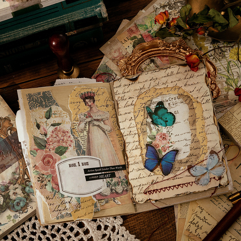 100 Sheets Vintage INS Floral  - Ink Blotter Paper recension och pris