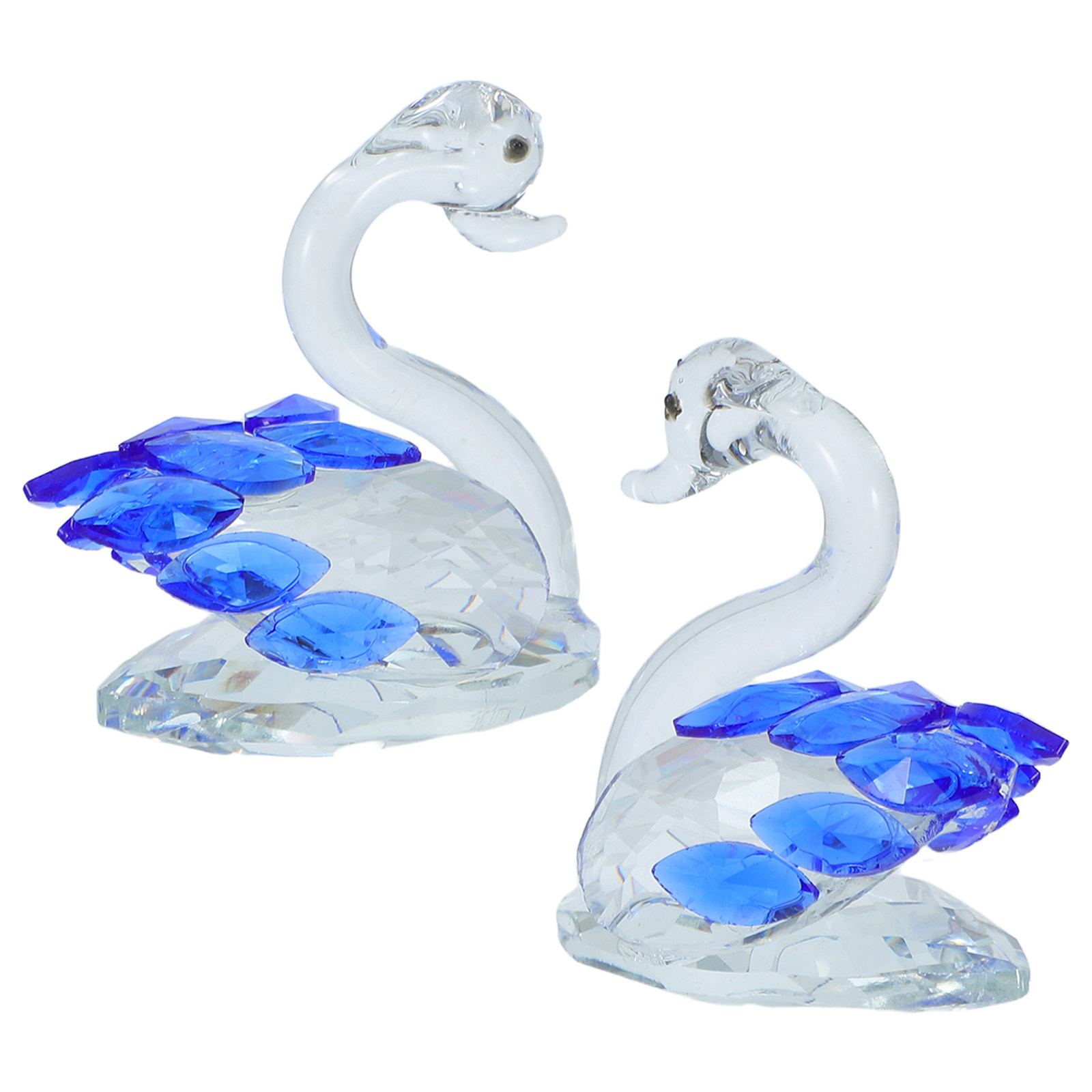 2Pcs Crystal Swan Decor Lover  - Paper Weight Crystal recension och pris