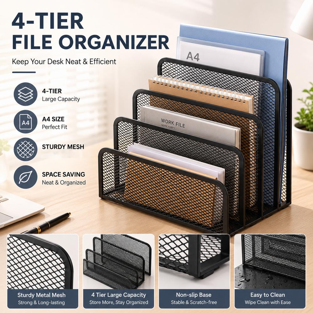 Papers Trays Notebook Stand Ra - Magazine Holder Rack recension och pris