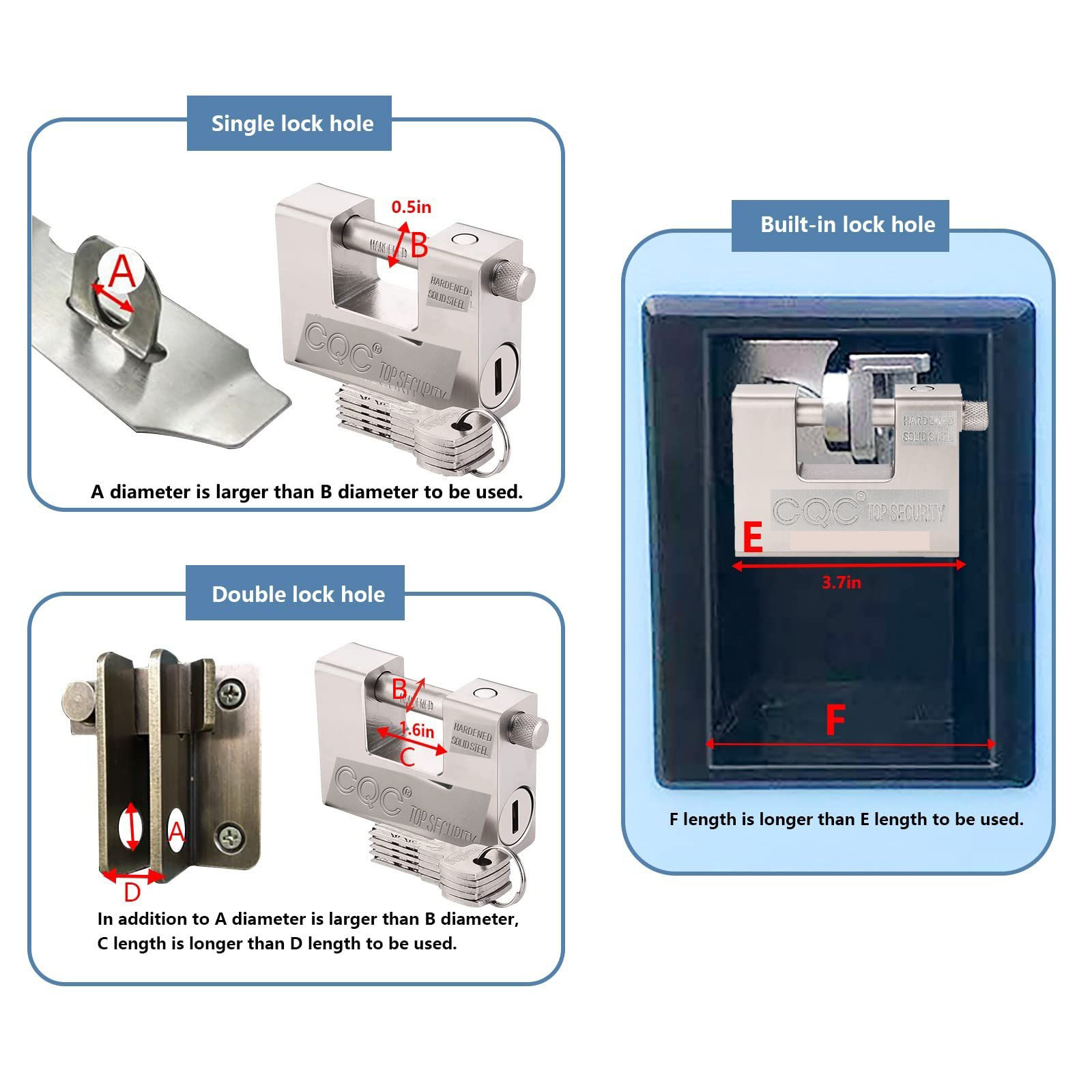 74/94mm Padlock with Key Heavy - Letter Opener Brass recension och pris