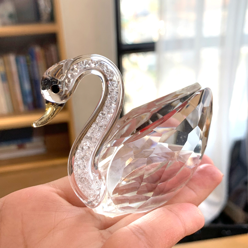 3 Colors Bigger Swan Crystal G - Paper Weight Crystal recension och pris
