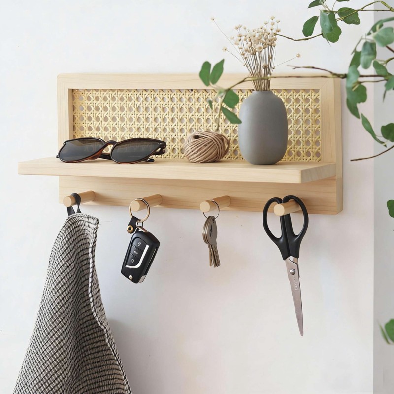 AT05-Woven Key Hook And Magazi - Magazine Holder Rack recension och pris