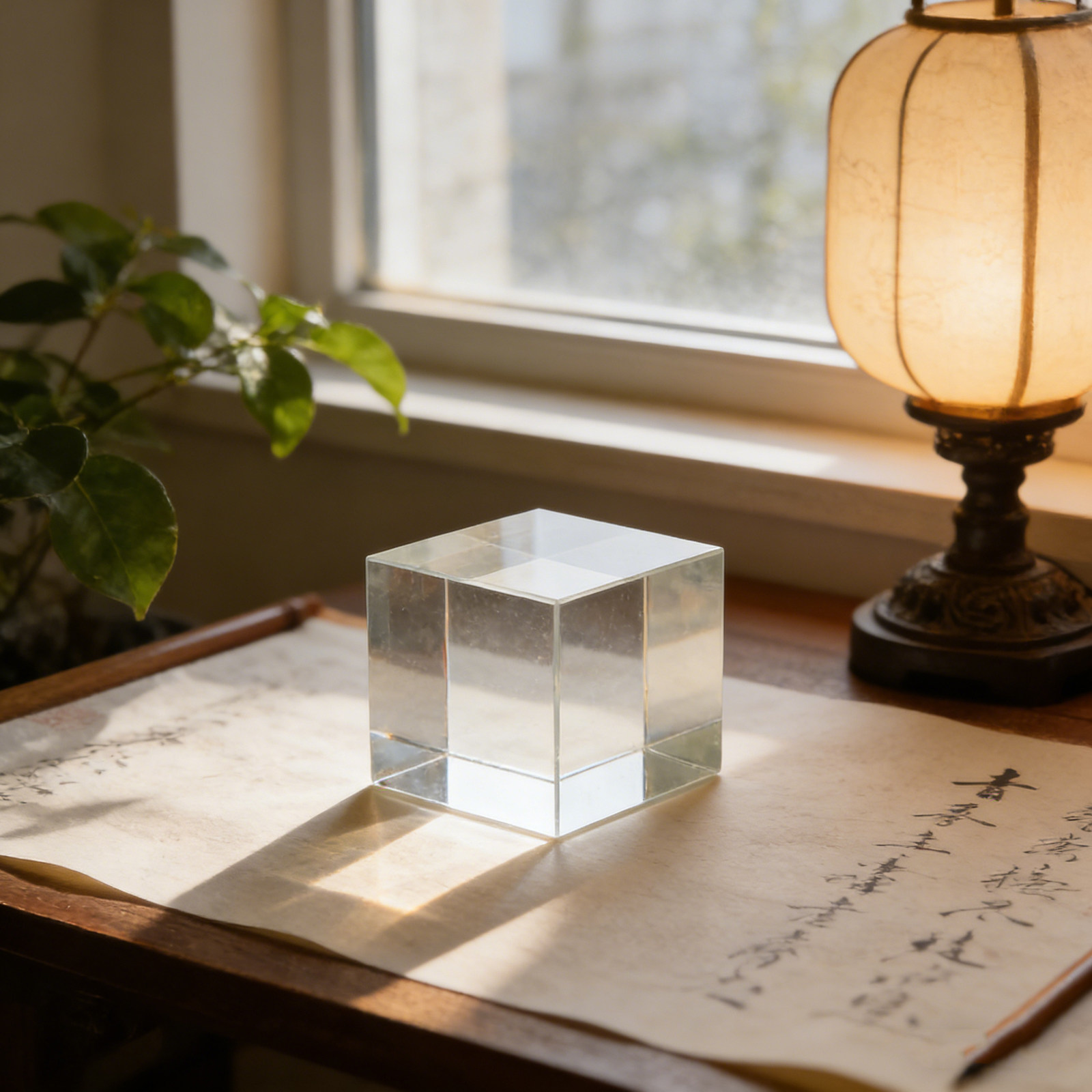 Smooth Finish Square Crystal P - Paper Weight Crystal recension och pris