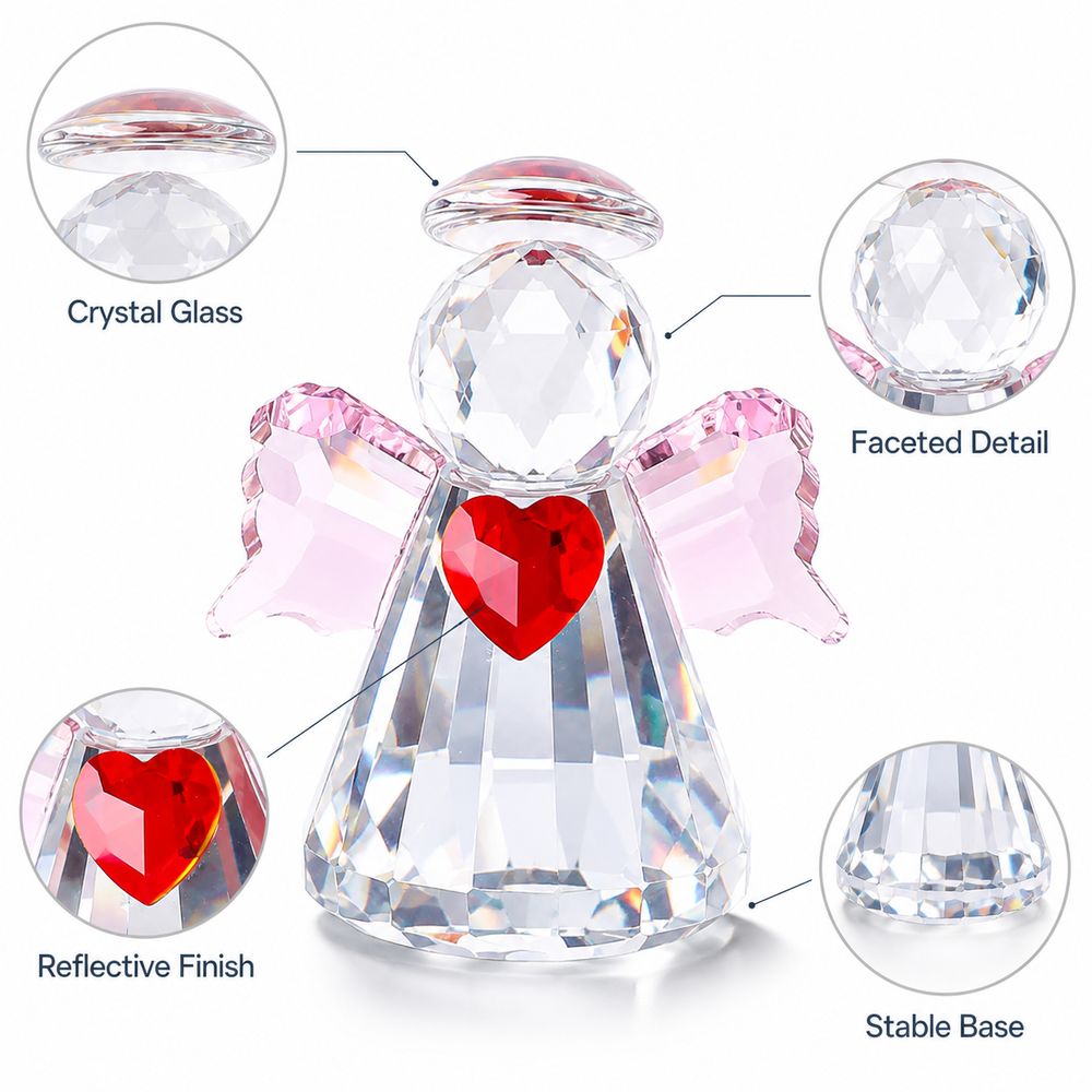 New Faceted Finish Crystal Ang - Paper Weight Crystal recension och pris